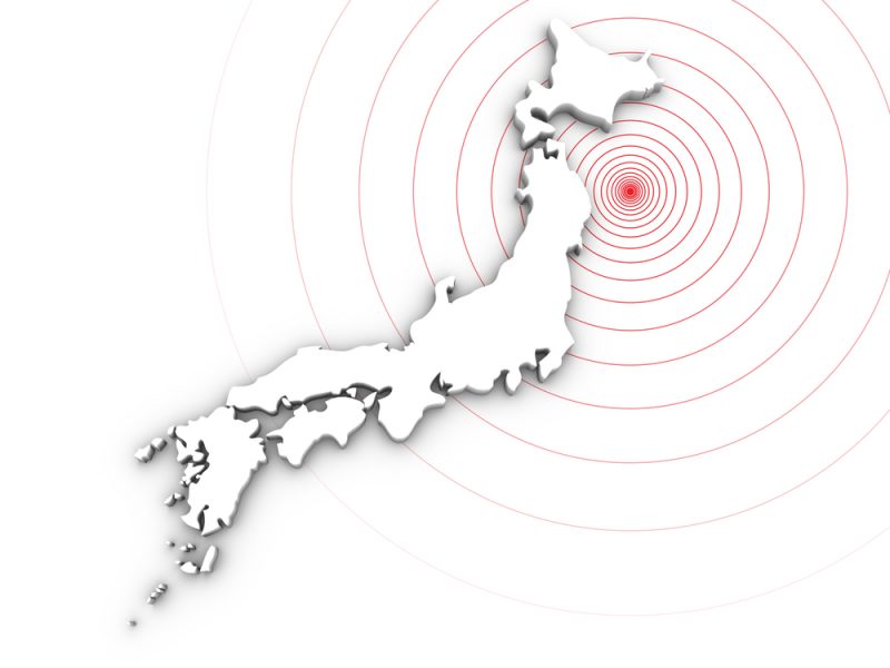 earthquake in Japan map