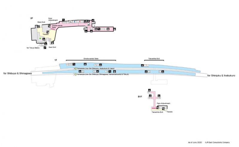 harajuku station map