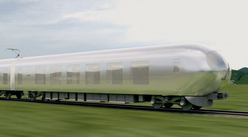 Design of a futuristic Japanese train