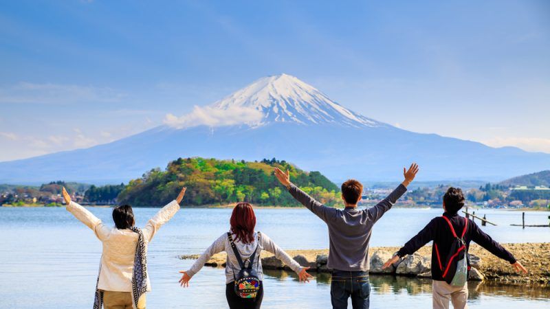 tourists in Japan