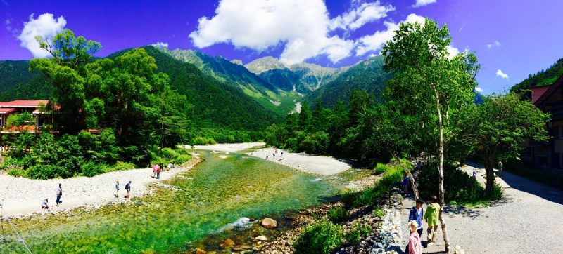 The Chūbu-Sangaku National Park in Kamikochi, Japanese Alps