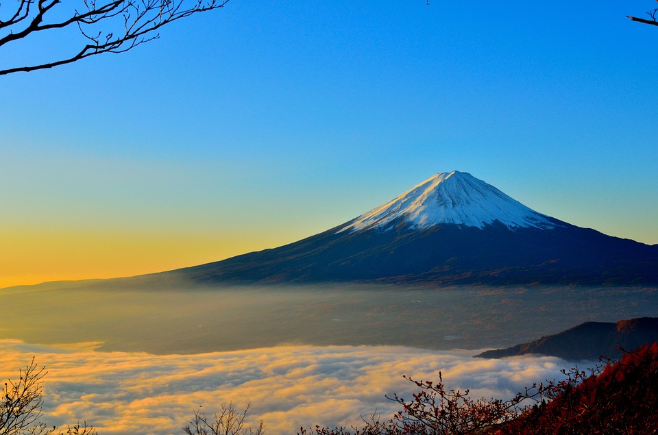 Monte Fuji al atardecer