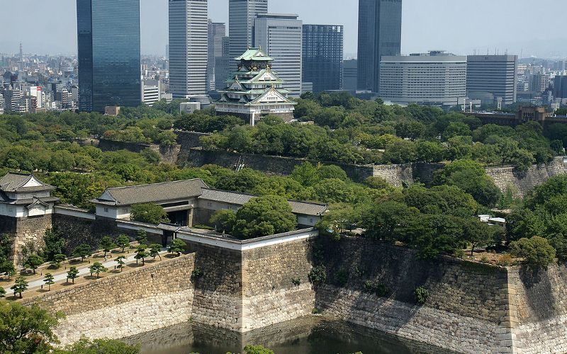 Osaka castle grounds