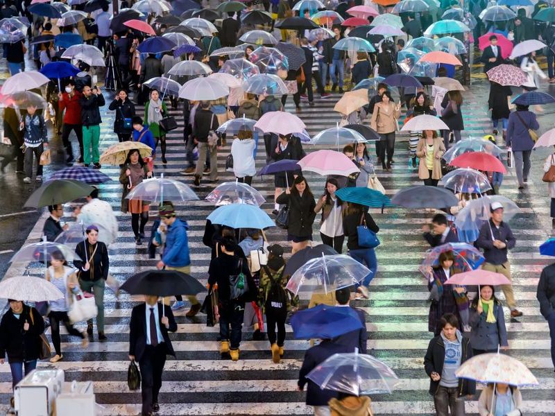 Rainy season in Japan