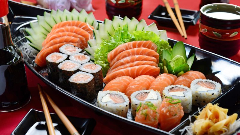 Sushi and sashimi