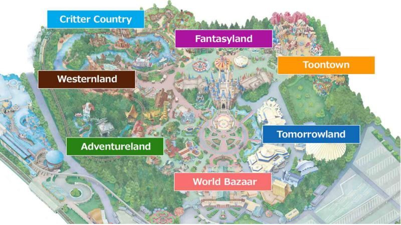 Tokyo Disneyland map