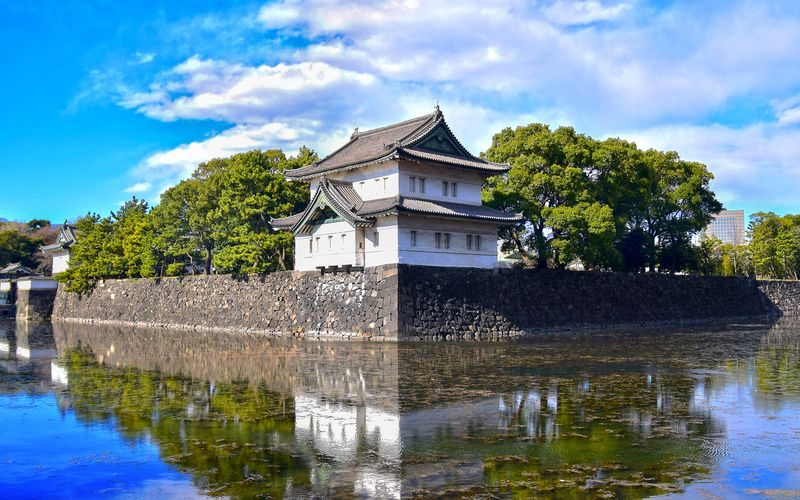 Vue du palais impérial de Tokyo