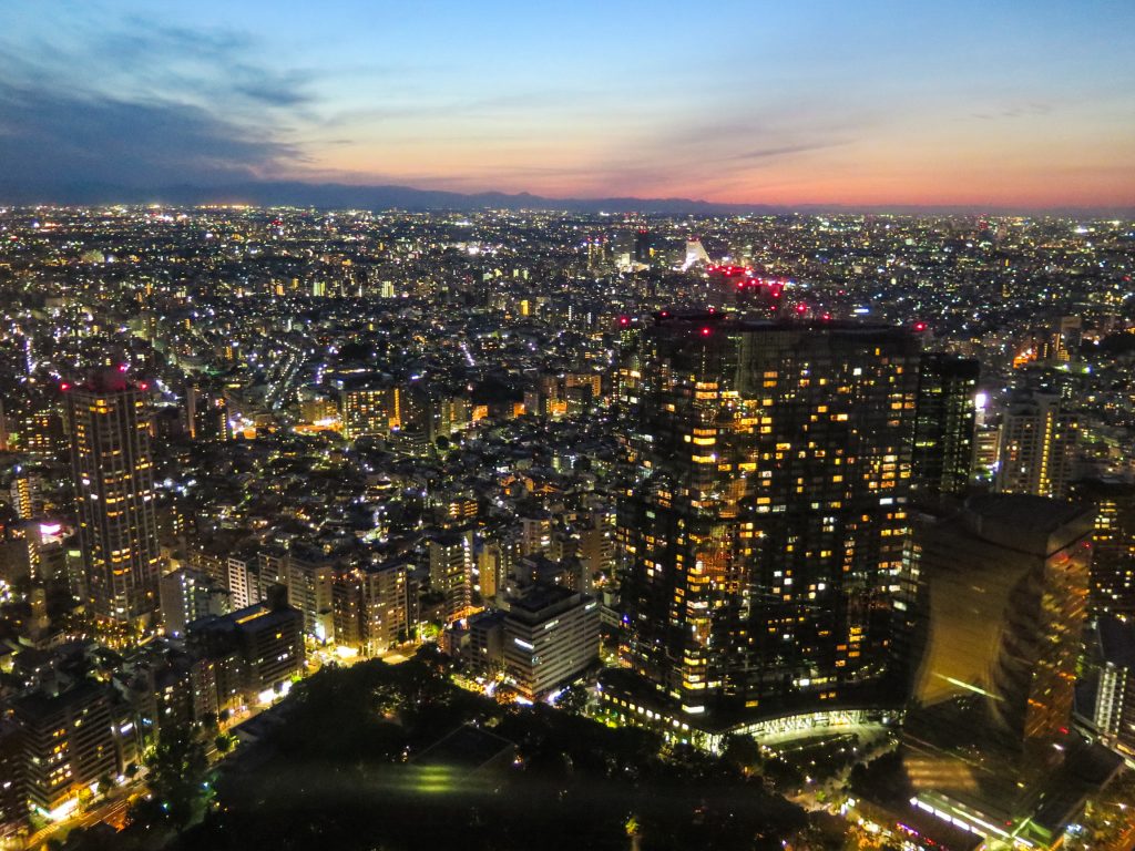 Vue depuis le siège du gouvernement métropolitain de Tokyo à Shinjuku