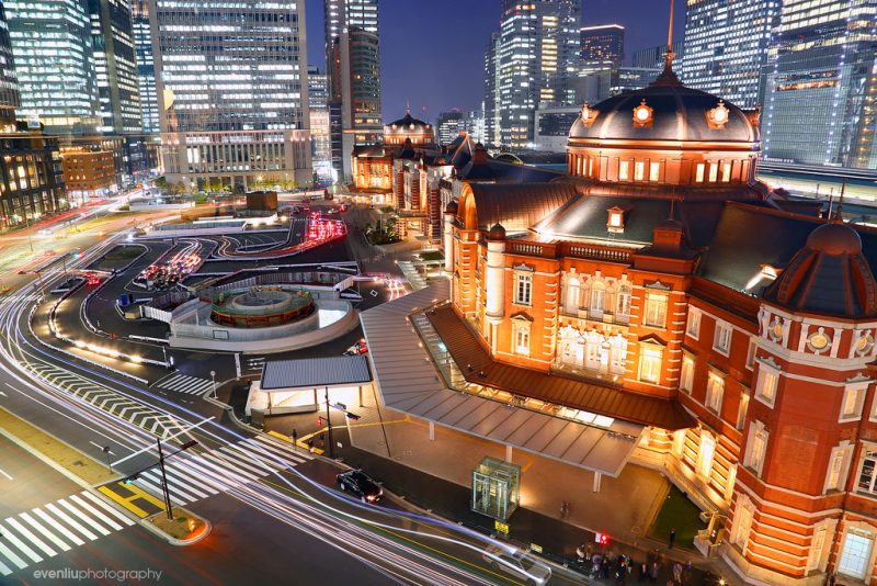 Vue sur la gare de Tokyo