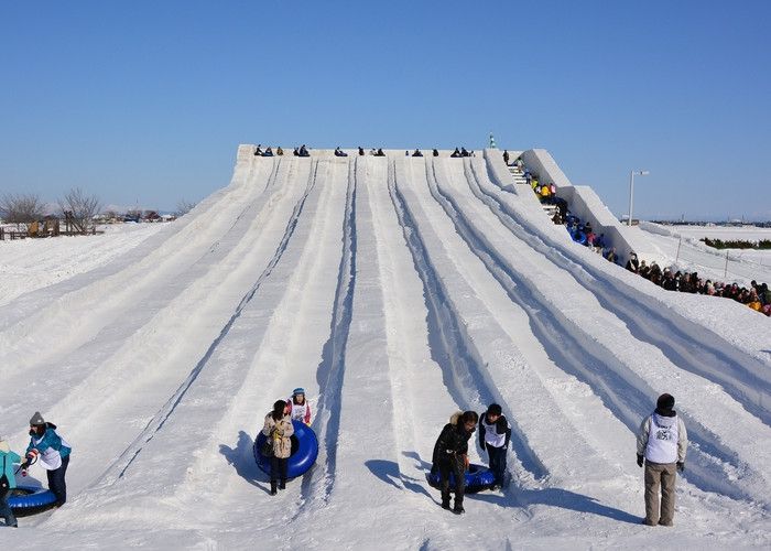 Snow slopes at Tsubame site during the Sapporo Snow Festival