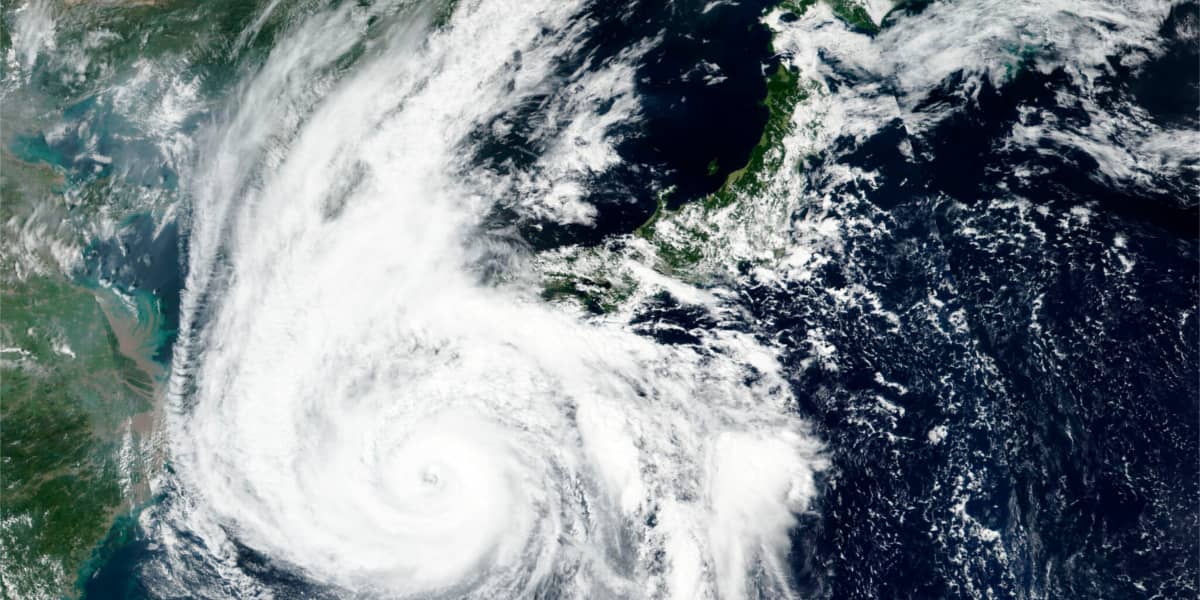 Typhoon in japan