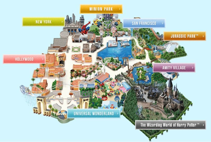 Universal Studios Japan map