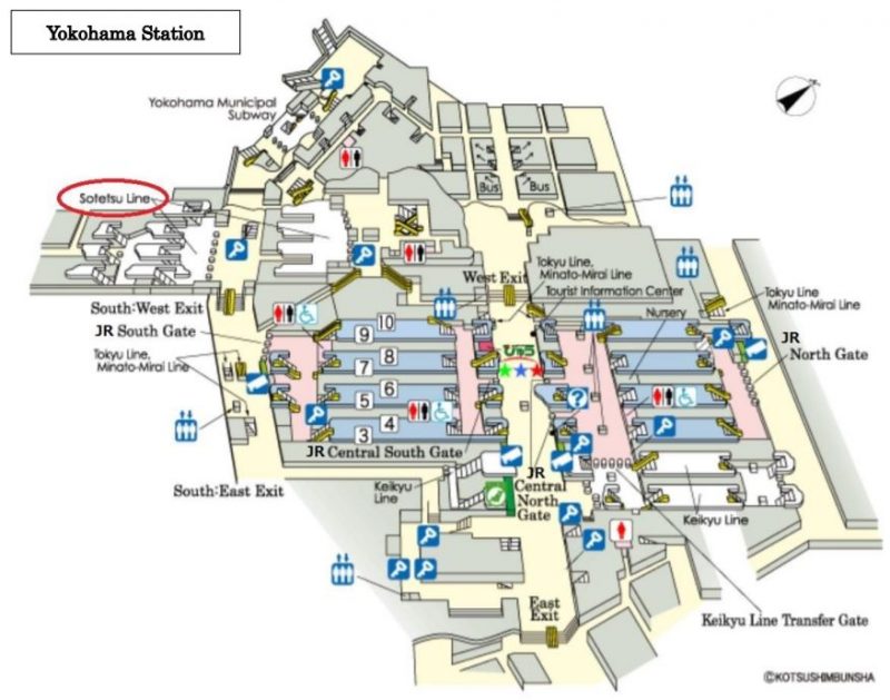 Yokohama Station map