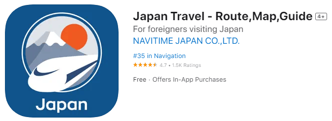 App Natitime to travel around Japan